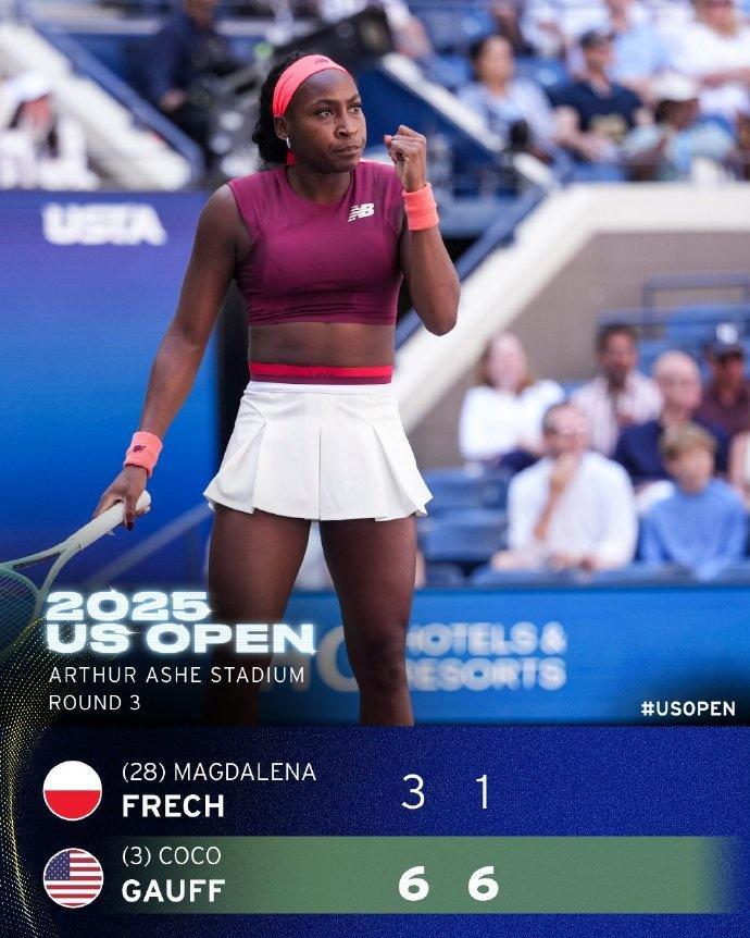 开云下载-美网女单：前赛会冠军高芙2-0完胜弗莱彻，连续四年闯入赛会16强