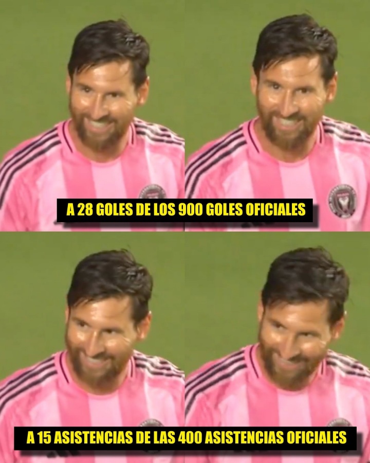 38岁梅西当前生涯872球385助，🤯距900+400只差28球15助